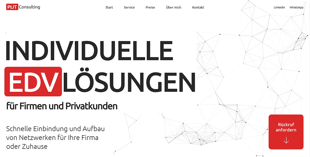 webseite für edv firma