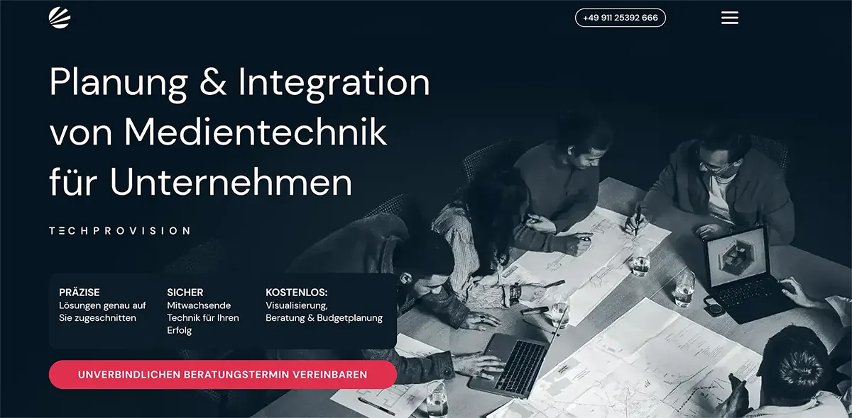 webseite für medien Unternehmen